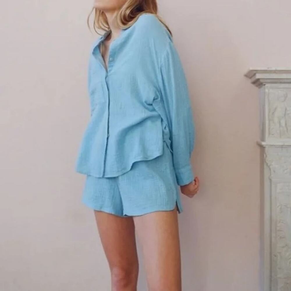 Urban Outfitters Out from under Joslyn Sleep Shirt Light Blue M